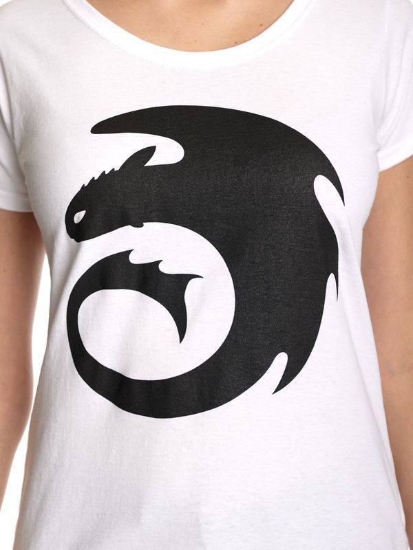 Nastrovje Potsdam Dragons, Drachenzähmen Leicht Gemacht Symbol Damen T-Shirt Weiss