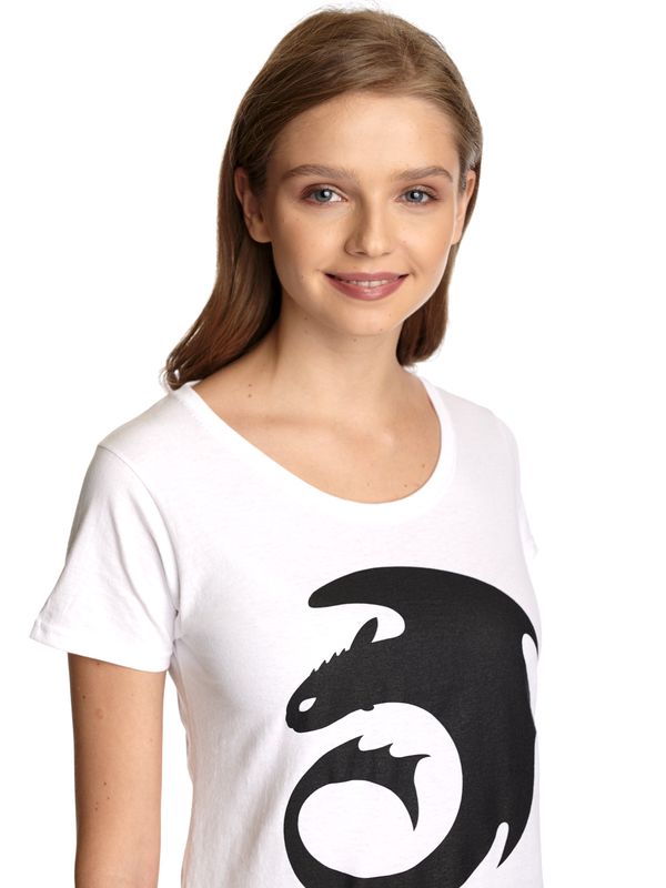 Nastrovje Potsdam Dragons, Drachenzähmen Leicht Gemacht Symbol Damen T-Shirt Weiss