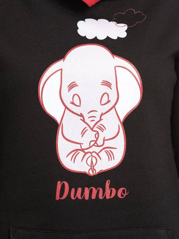 Nastrovje Potsdam Dumbo Sleepy Damen Kapuzensweatshirt Schwarz/rot