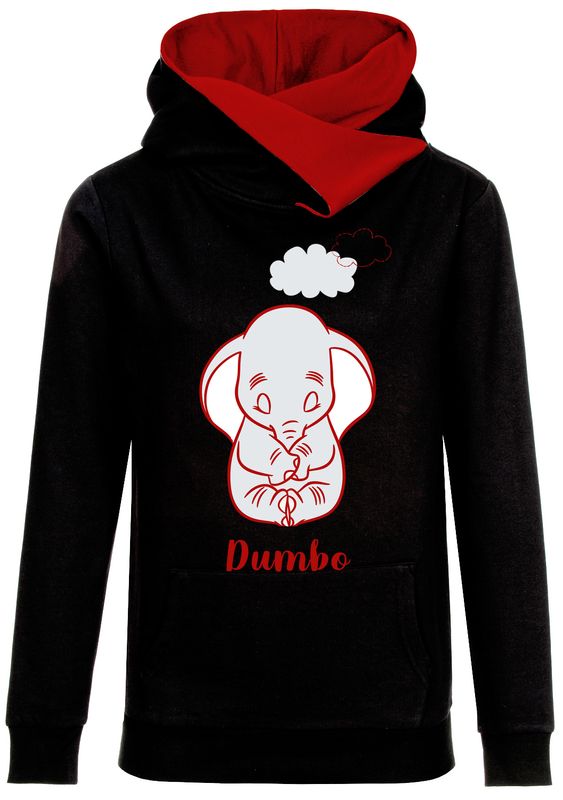 Nastrovje Potsdam Dumbo Sleepy Damen Kapuzensweatshirt schwarz/rot