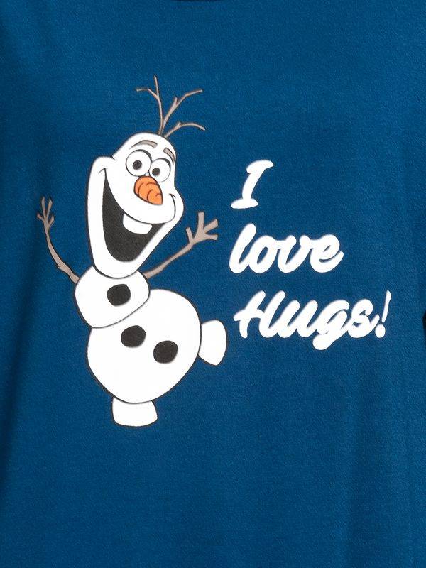 Nastrovje Potsdam Frozen - Die Eiskönigin I Love Hugs Olaf Damen Langarmshirt Blau