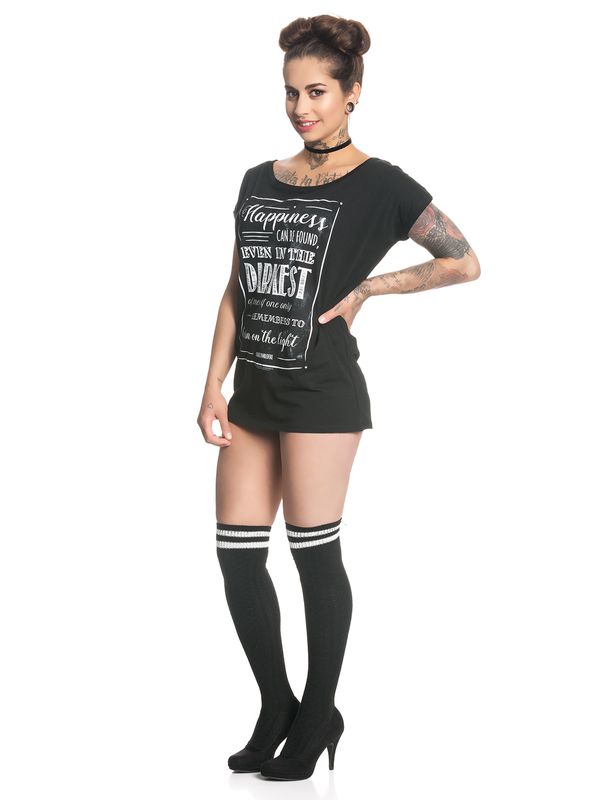 Nastrovje Potsdam Harry Potter Happiness Can Be Found Damen Loose-Shirt Schwarz