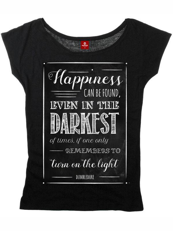 Nastrovje Potsdam Harry Potter Happiness Can Be Found Damen Loose-Shirt schwarz