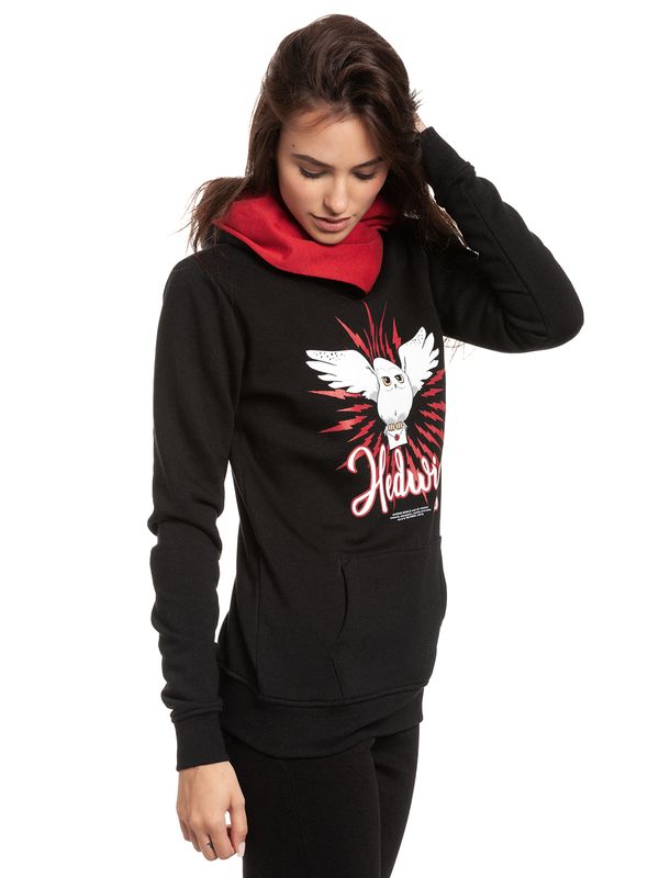 Nastrovje Potsdam Harry Potter Hedwig Arrows Damen Schalkragenpullover Schwarz/rot
