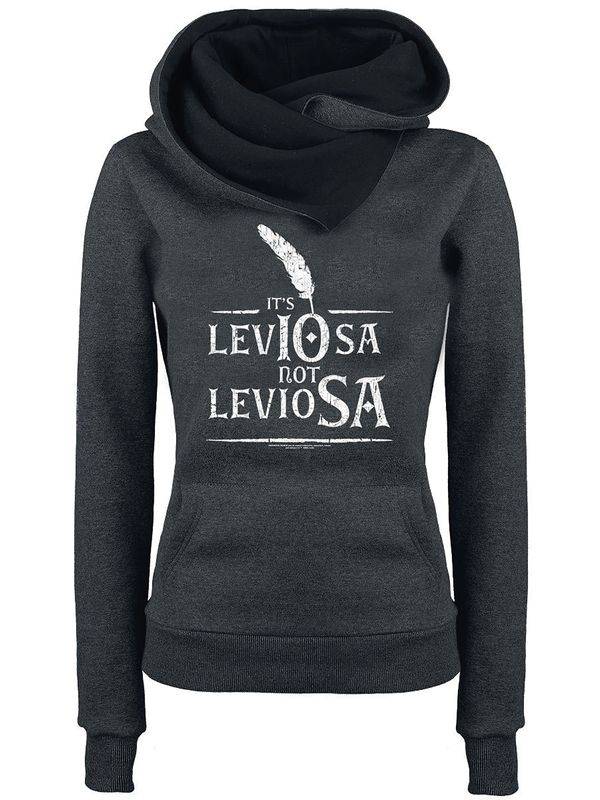Nastrovje Potsdam Harry Potter Leviosa Damen Schalkragenpullover grau/schwarz