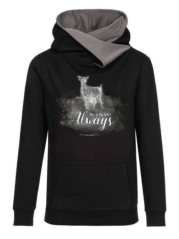 Nastrovje Potsdam Harry Potter Patronus Damen Schalkragenpullover schwarz/grau