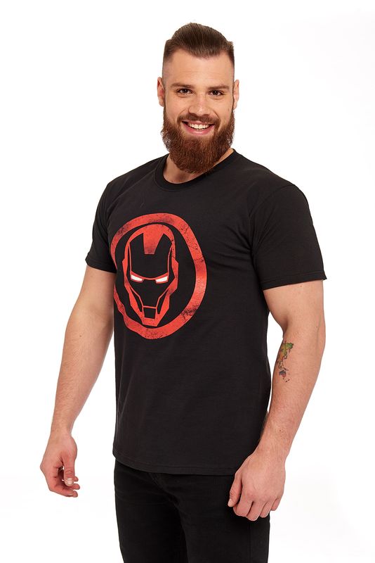 Nastrovje Potsdam Iron Man Sign Herren T-Shirt Schwarz