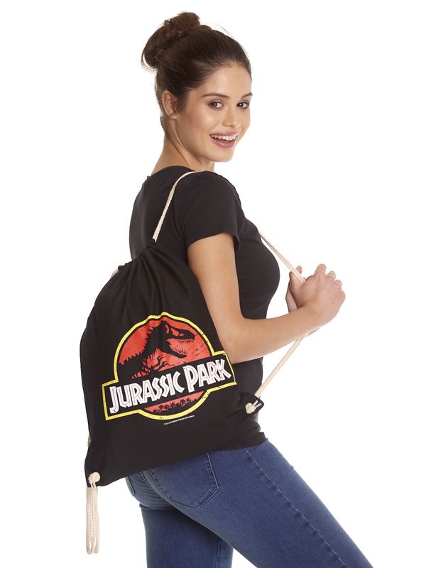 Nastrovje Potsdam Jurassic Park Logo Gymbag Schwarz