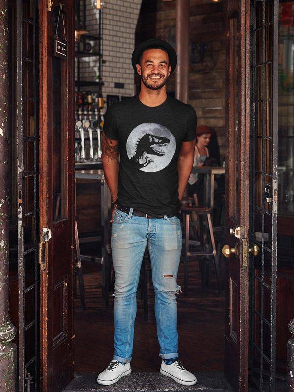 Nastrovje Potsdam Jurassic Park Moonlight Herren T-Shirt Schwarz