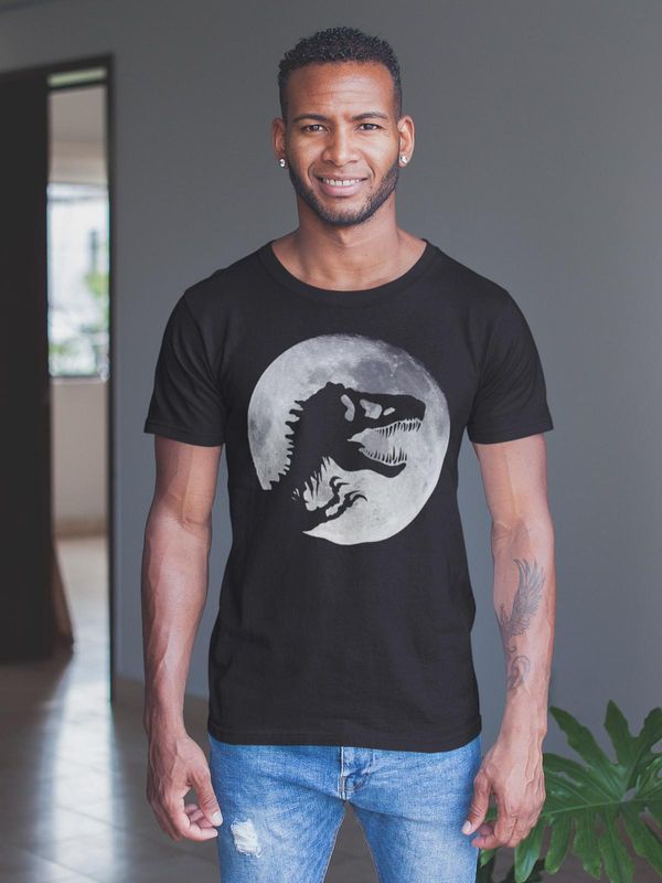 Nastrovje Potsdam Jurassic Park Moonlight Herren T-Shirt Schwarz