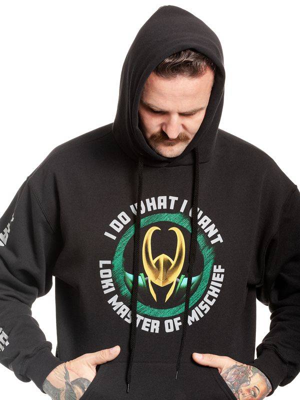 Nastrovje Potsdam Loki Master Of Mischief Herren Kapuzensweatshirt Schwarz