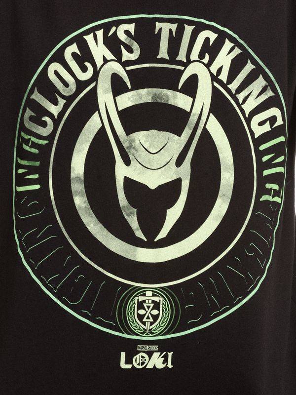 Nastrovje Potsdam Loki Ticking Damen Loose-Shirt Schwarz