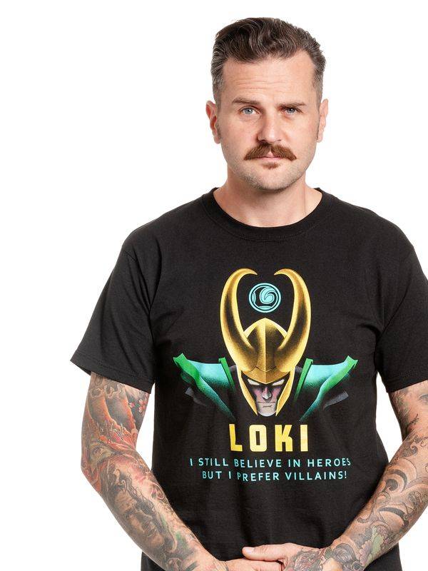 Nastrovje Potsdam Loki Villains Herren T-Shirt Schwarz