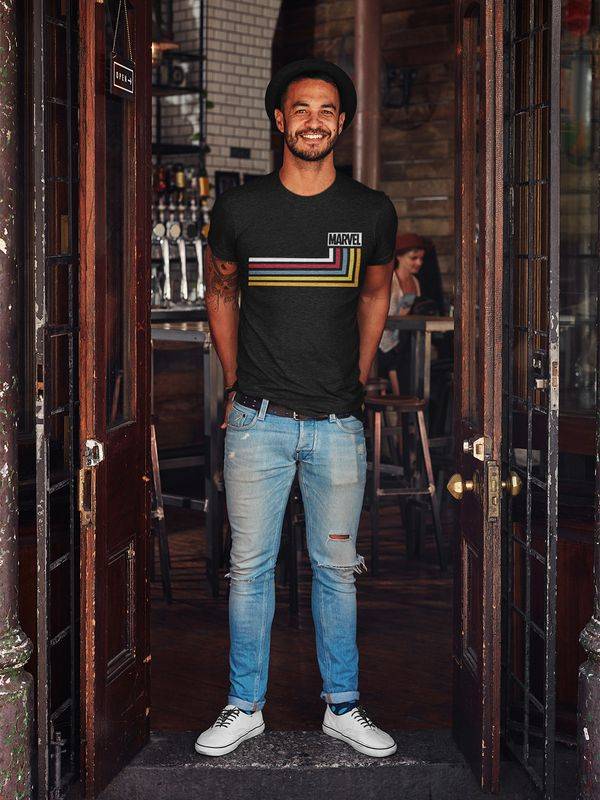 Nastrovje Potsdam Marvel Stripes Herren T-Shirt Dunkelblau