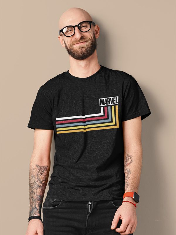 Nastrovje Potsdam Marvel Stripes Herren T-Shirt Dunkelblau