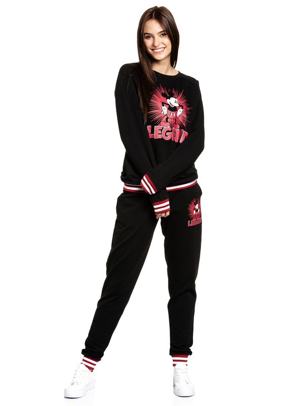 Nastrovje Potsdam Mickey & Minnie Mouse Legend Sweat Damen Homewearpants Schwarz