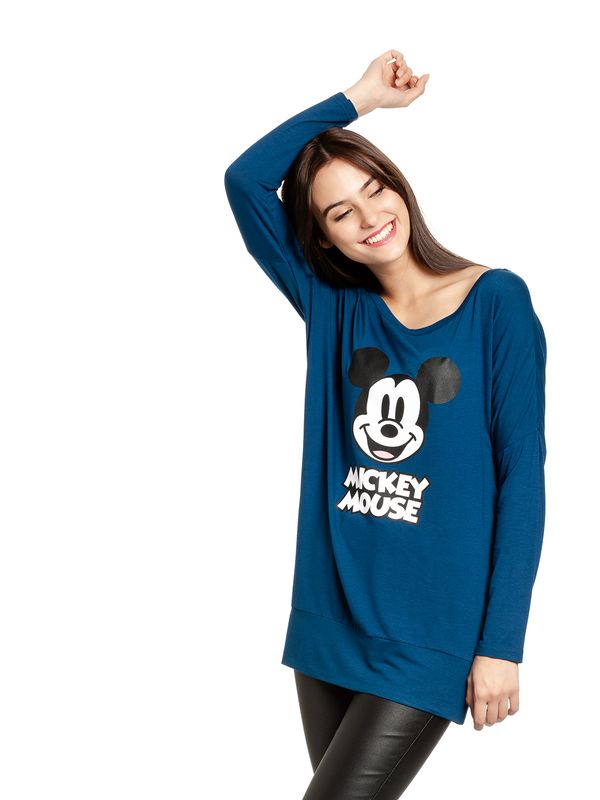 Nastrovje Potsdam Mickey & Minnie Mouse Mickey Mouse Damen Langarmshirt Blau