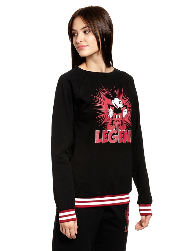 Nastrovje Potsdam Mickey & Minnie Mouse Mickey Mouse Legend Damen Sweatshirt Schwarz