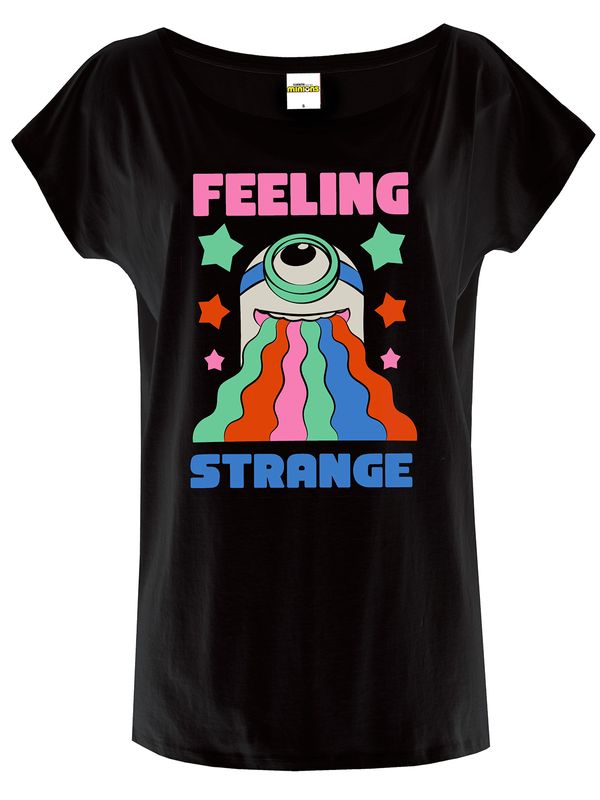 Nastrovje Potsdam Minions Feeling Strange Damen Loose-Shirt schwarz