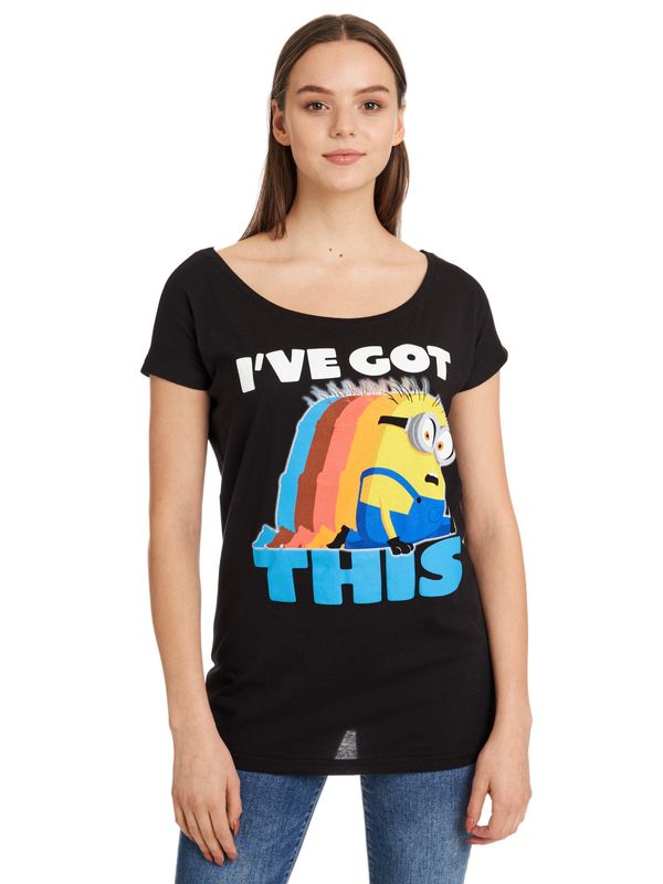 Nastrovje Potsdam Minions I've Got This Damen Loose-Shirt schwarz