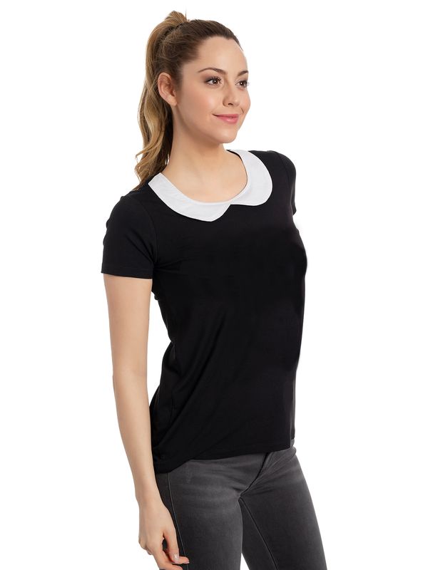 Nastrovje Potsdam Nastrovje Potsdam Sweet Collar Damen Blusenshirt Schwarz