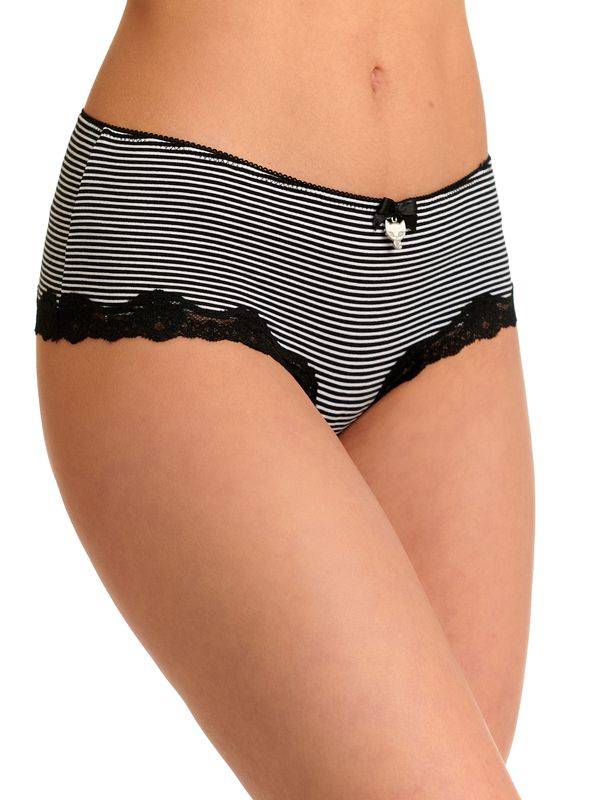 Nastrovje Potsdam Pussy Deluxe 3er Set Damen Hipster-Set Schwarz Allover