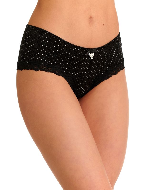 Nastrovje Potsdam Pussy Deluxe 3er Set Damen Hipster-Set Schwarz Allover