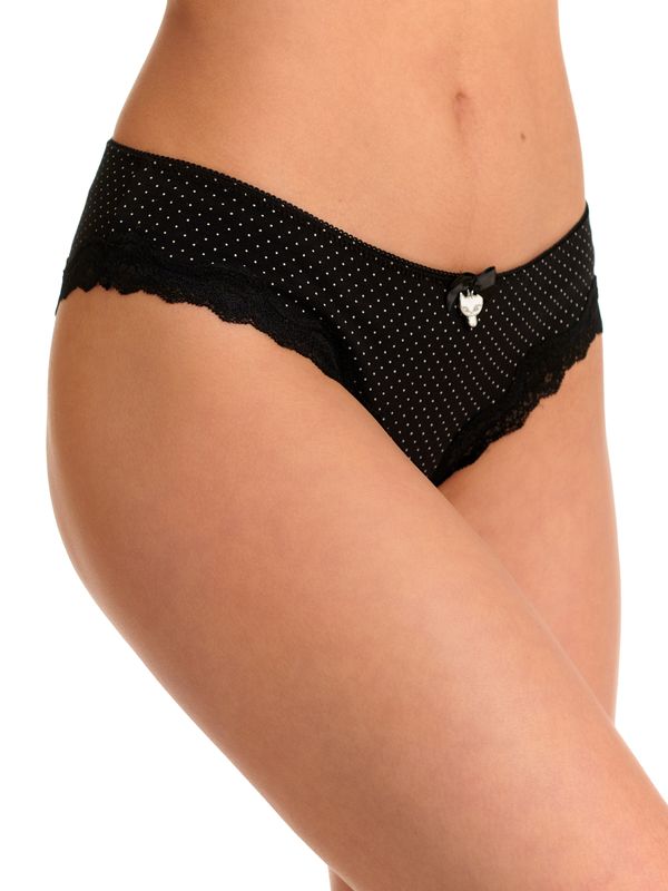 Nastrovje Potsdam Pussy Deluxe 3er Set Damen Slip-Set Schwarz Allover