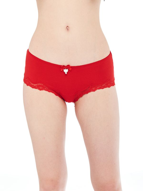 Nastrovje Potsdam Pussy Deluxe 3er Set Hipster Damen Hipster-Set Rot Allover