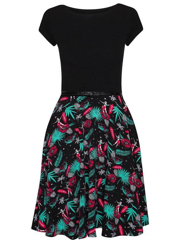 Nastrovje Potsdam Pussy Deluxe Aloha Damen Petticoat-Kleid schwarz/allover