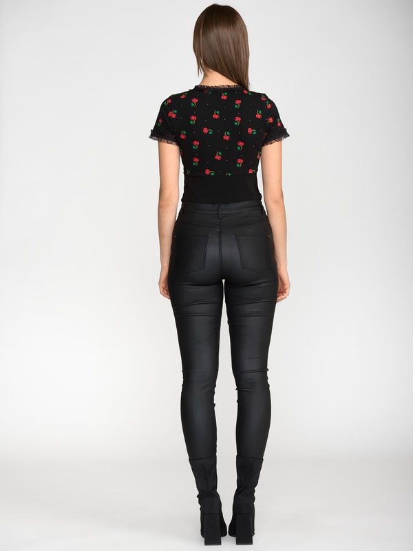 Nastrovje Potsdam Pussy Deluxe Bow On Cherries Shirt Female Schwarz/allover