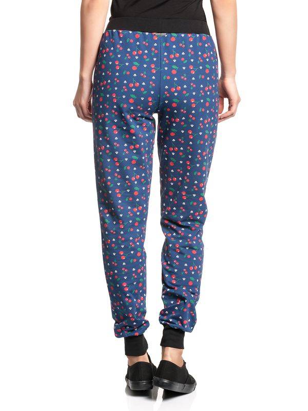 Nastrovje Potsdam Pussy Deluxe Cat Paws & Cherries Damen Sweathose Blau Allover
