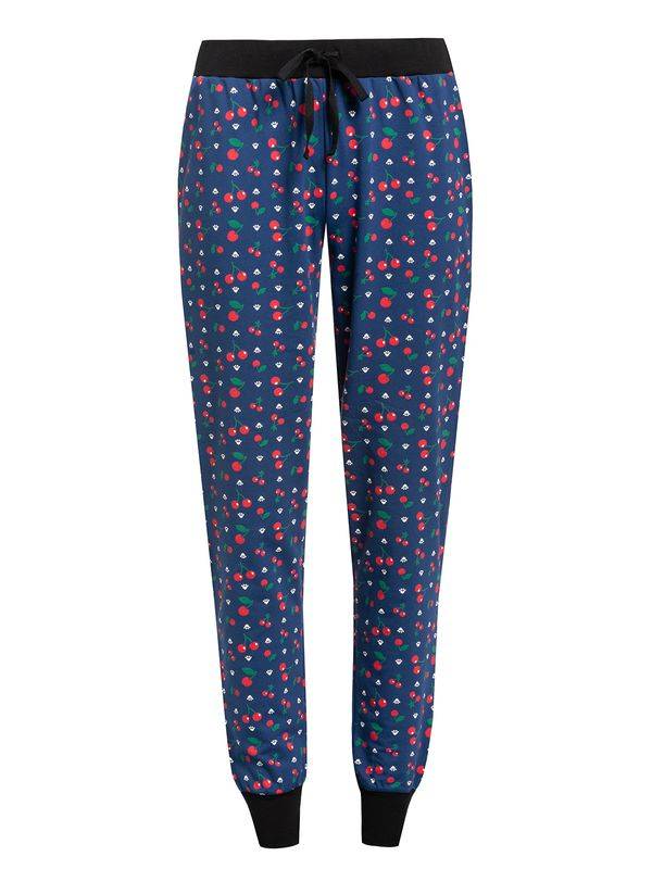 Nastrovje Potsdam Pussy Deluxe Cat Paws & Cherries Damen Sweathose blau allover