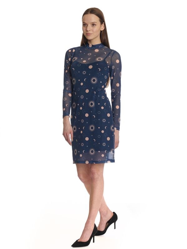 Nastrovje Potsdam Pussy Deluxe Celestial Blue Mystic Damen 2-in-1-Kleid Blau Allover