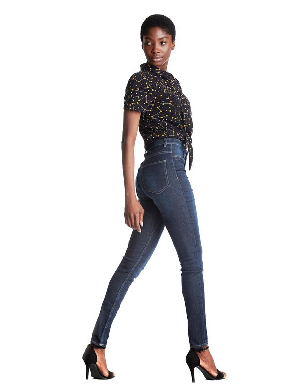 Nastrovje Potsdam Pussy Deluxe Celestial Stars Damen Kurzarmbluse Schwarz Allover