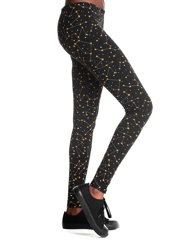 Nastrovje Potsdam Pussy Deluxe Celestial Stars Damen Leggings Schwarz Allover