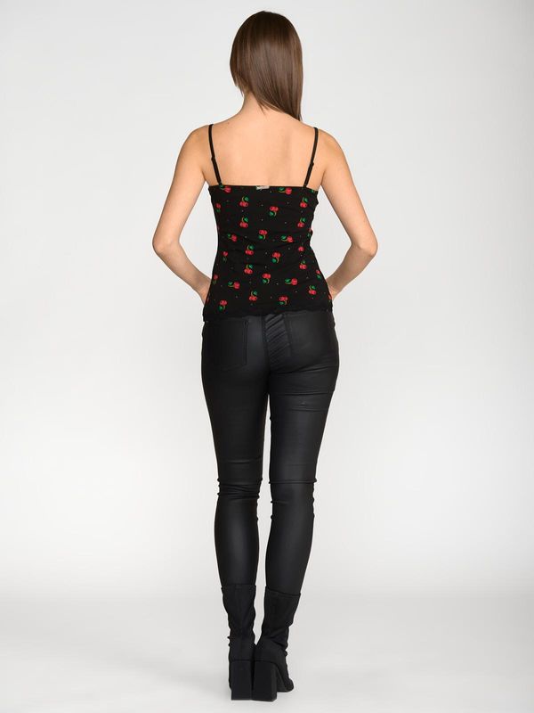 Nastrovje Potsdam Pussy Deluxe Cherries Classic Top Female Schwarz/allover