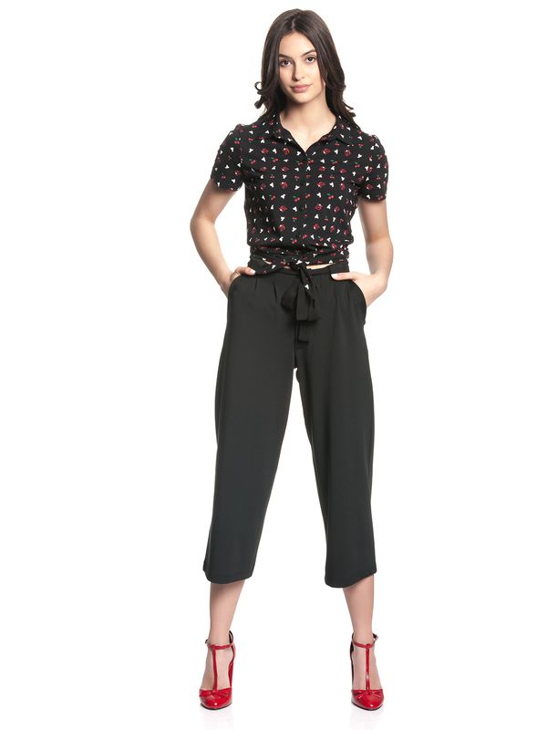 Nastrovje Potsdam Pussy Deluxe Cherries Culottes Damen Culotte Schwarz