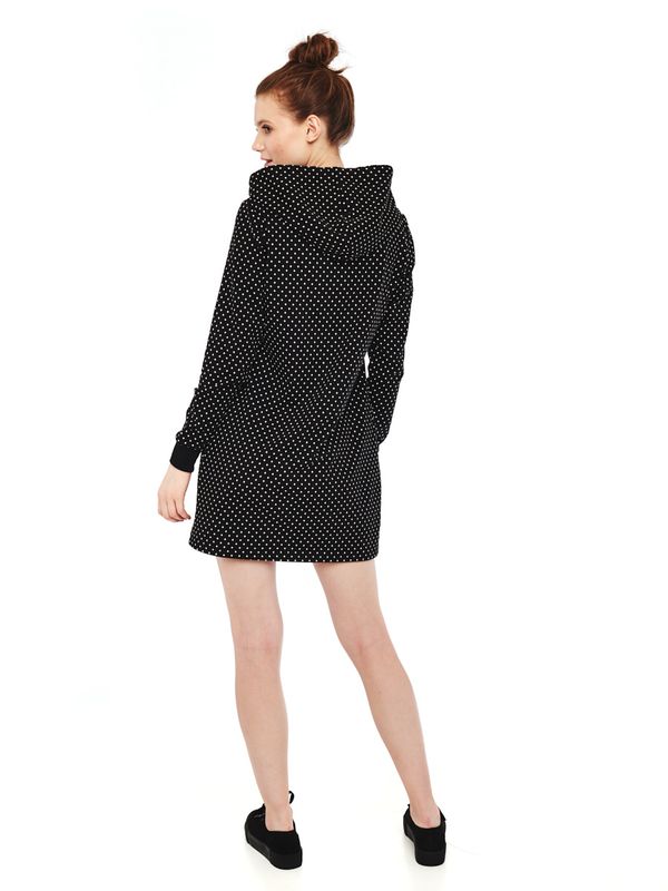 Nastrovje Potsdam Pussy Deluxe Cherries Dots Damen Sweatkleid Schwarz Allover