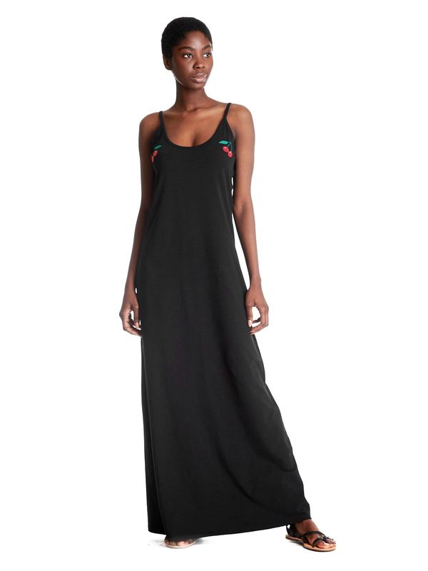 Nastrovje Potsdam Pussy Deluxe Cherry Long Damen Trägerkleid Schwarz