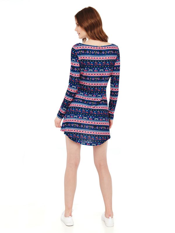 Nastrovje Potsdam Pussy Deluxe Cherry Winter Damen A-Linien-Kleid Mehrfarbig