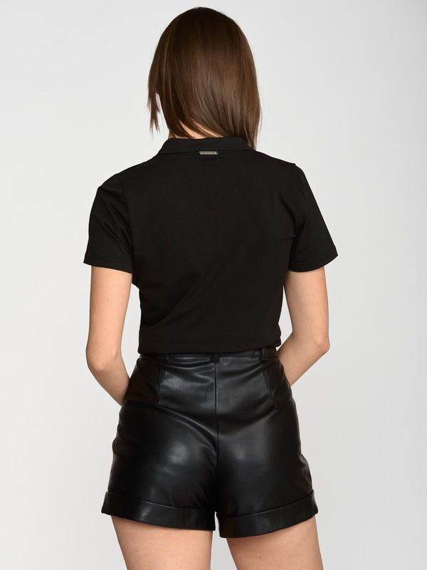 Nastrovje Potsdam Pussy Deluxe Classic Black Damen Kurzarmbluse Schwarz