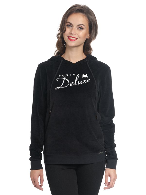 Nastrovje Potsdam Pussy Deluxe Classic Fluffy Hoodie Schwarz
