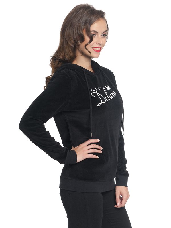Nastrovje Potsdam Pussy Deluxe Classic Fluffy Hoodie Schwarz