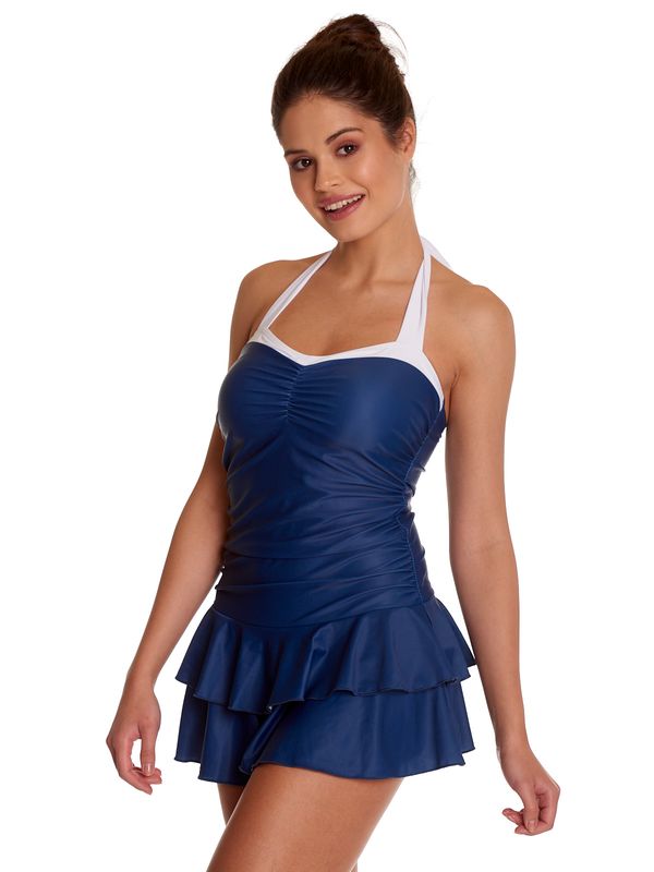 Nastrovje Potsdam Pussy Deluxe Classic Lovely Chic Damen Badeanzug Weiss/blau