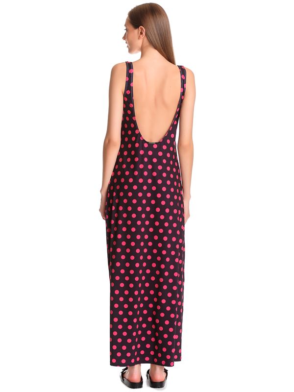 Nastrovje Potsdam Pussy Deluxe Classic Pink Dotties Damen Strandkleid Schwarz Allover