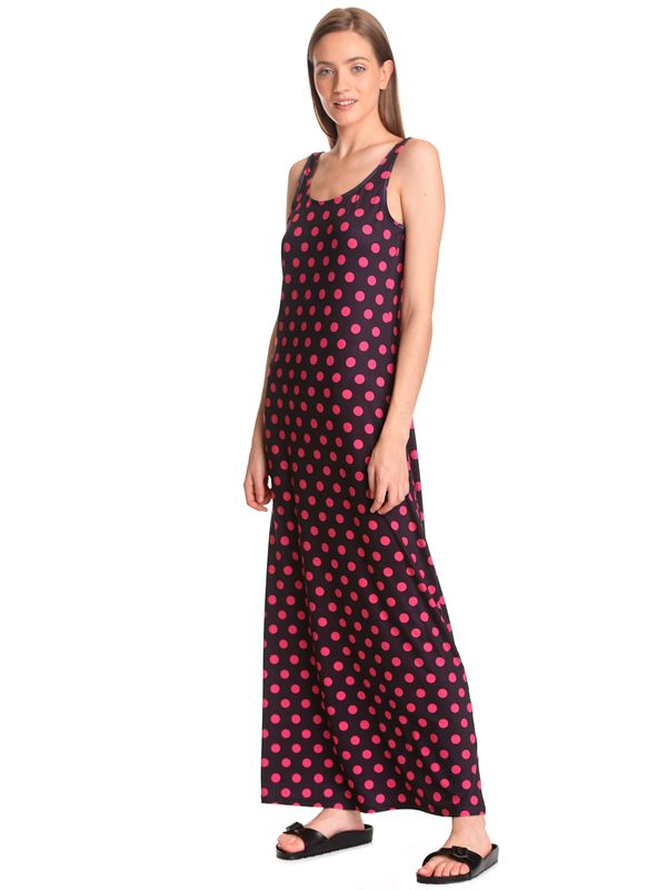 Nastrovje Potsdam Pussy Deluxe Classic Pink Dotties Damen Strandkleid Schwarz Allover