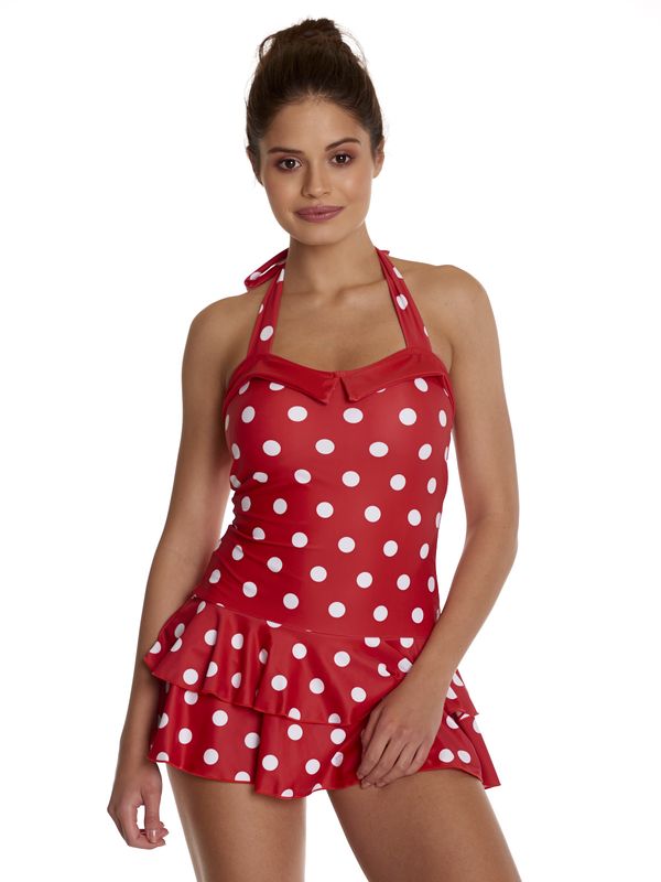 Nastrovje Potsdam Pussy Deluxe Damen Badeanzug Rot Allover