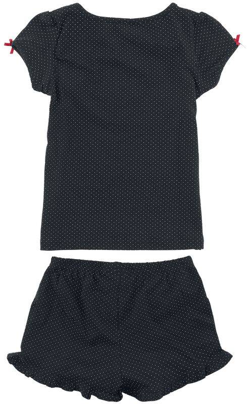 Nastrovje Potsdam Pussy Deluxe Dotties % Cherry Girl Kinder Schlafanzug Schwarz Allover