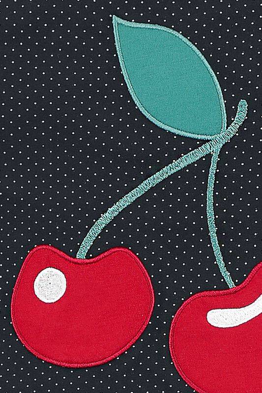 Nastrovje Potsdam Pussy Deluxe Dotties % Cherry Girl Kinder Schlafanzug Schwarz Allover